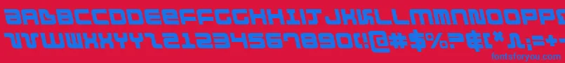 フォントDirektorLeftalic – 赤い背景に青い文字