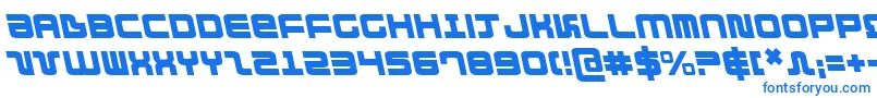 フォントDirektorLeftalic – 白い背景に青い文字