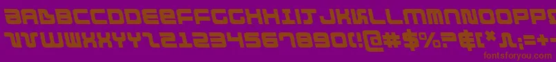 フォントDirektorLeftalic – 紫色の背景に茶色のフォント