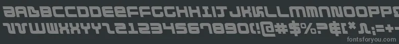 フォントDirektorLeftalic – 黒い背景に灰色の文字