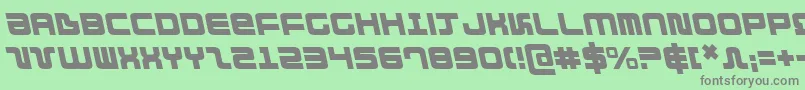 フォントDirektorLeftalic – 緑の背景に灰色の文字