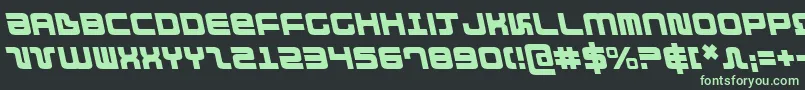 DirektorLeftalic Font – Green Fonts on Black Background