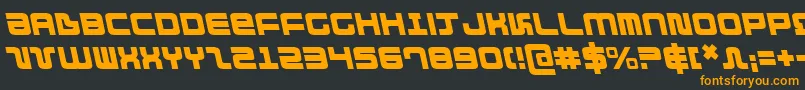 DirektorLeftalic Font – Orange Fonts on Black Background