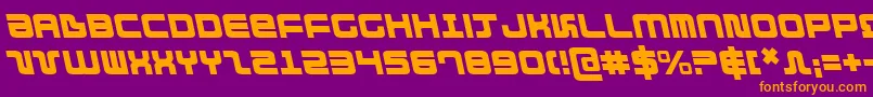 DirektorLeftalic Font – Orange Fonts on Purple Background