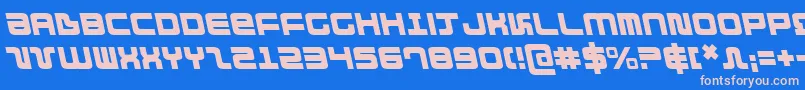 DirektorLeftalic Font – Pink Fonts on Blue Background
