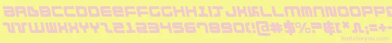 フォントDirektorLeftalic – ピンクのフォント、黄色の背景