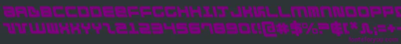 DirektorLeftalic-fontti – violetit fontit mustalla taustalla