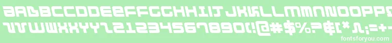 Fonte DirektorLeftalic – fontes brancas em um fundo verde