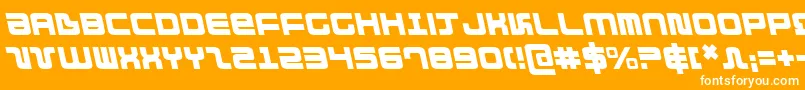 Шрифт DirektorLeftalic – белые шрифты на оранжевом фоне