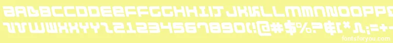 フォントDirektorLeftalic – 黄色い背景に白い文字