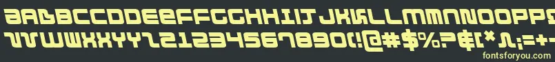 DirektorLeftalic Font – Yellow Fonts on Black Background