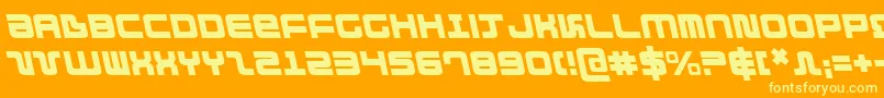フォントDirektorLeftalic – オレンジの背景に黄色の文字