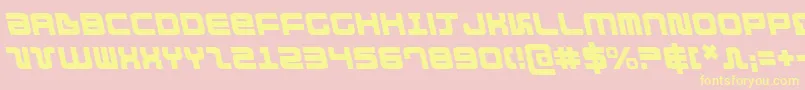 DirektorLeftalic-fontti – keltaiset fontit vaaleanpunaisella taustalla