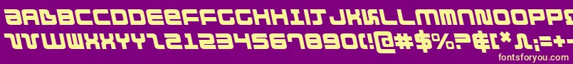 フォントDirektorLeftalic – 紫の背景に黄色のフォント