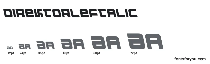 DirektorLeftalic Font Sizes