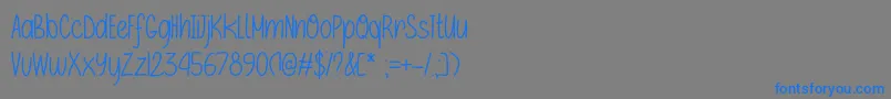IfOnlyOtf-Schriftart – Blaue Schriften auf grauem Hintergrund