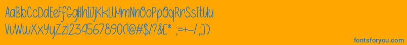 IfOnlyOtf Font – Blue Fonts on Orange Background