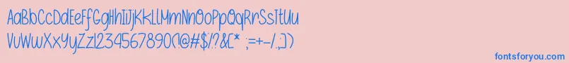 IfOnlyOtf-Schriftart – Blaue Schriften auf rosa Hintergrund