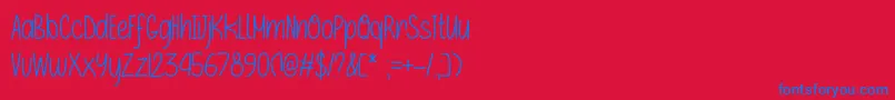 Weitere Informationen zur IfOnlyOtf-Schriftart IfOnlyOtf-Schriftart – Blaue Schriften auf rotem Hintergrund