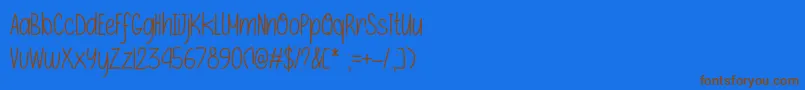 IfOnlyOtf Font – Brown Fonts on Blue Background