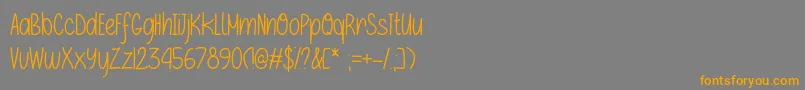 IfOnlyOtf Font – Orange Fonts on Gray Background
