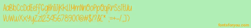 IfOnlyOtf-Schriftart – Orangefarbene Schriften auf grünem Hintergrund