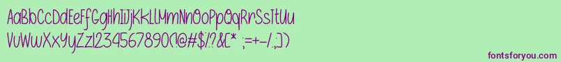IfOnlyOtf Font – Purple Fonts on Green Background