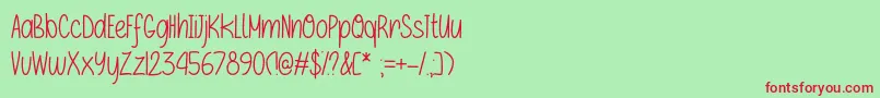 IfOnlyOtf Font – Red Fonts on Green Background