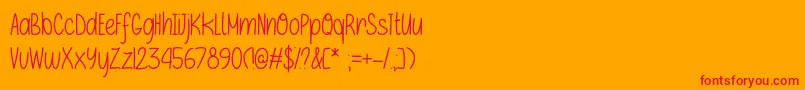 IfOnlyOtf Font – Red Fonts on Orange Background