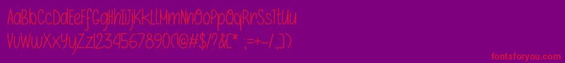 Weitere Informationen zur IfOnlyOtf-Schriftart IfOnlyOtf-Schriftart – Rote Schriften auf violettem Hintergrund