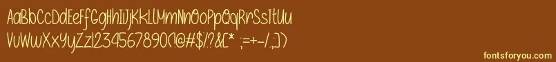 Шрифт IfOnlyOtf – жёлтые шрифты на коричневом фоне