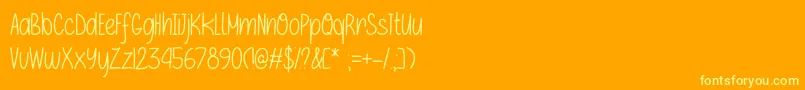 フォントIfOnlyOtf – オレンジの背景に黄色の文字