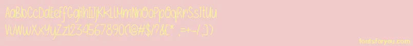IfOnlyOtf-Schriftart – Gelbe Schriften auf rosa Hintergrund