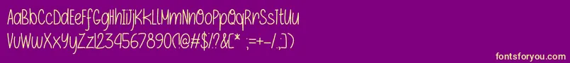 Saiba mais sobre a fonte IfOnlyOtf Fonte IfOnlyOtf – fontes amarelas em um fundo roxo