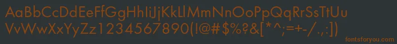 Шрифт Futurabookc – коричневые шрифты на чёрном фоне