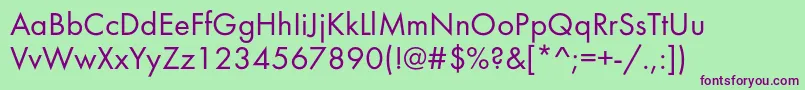 Futurabookc Font – Purple Fonts on Green Background