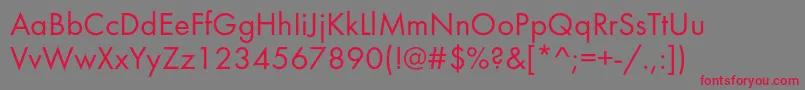 Futurabookc Font – Red Fonts on Gray Background