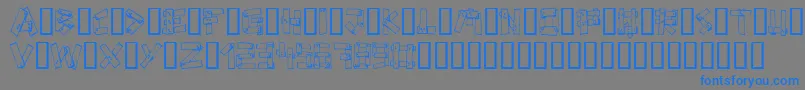 Planks Font – Blue Fonts on Gray Background