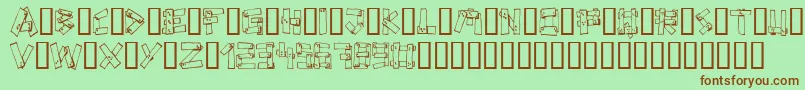 Planks Font – Brown Fonts on Green Background