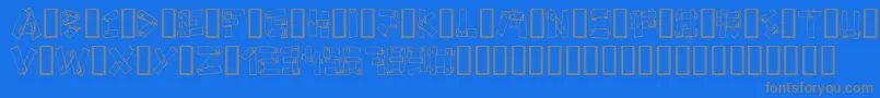 Planks Font – Gray Fonts on Blue Background