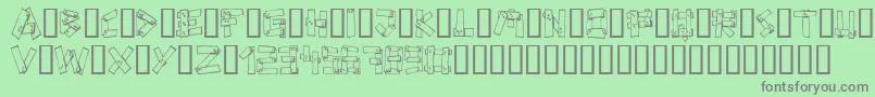 Planks Font – Gray Fonts on Green Background