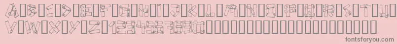 Planks Font – Gray Fonts on Pink Background