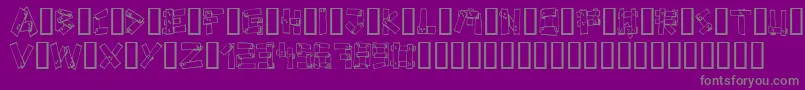 Planks Font – Gray Fonts on Purple Background