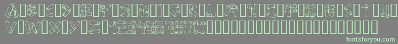 Planks Font – Green Fonts on Gray Background