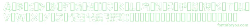 Planks Font – Green Fonts on White Background