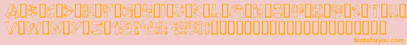 fuente Planks – Fuentes Naranjas Sobre Fondo Rosa