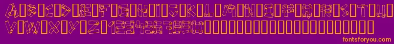 Planks Font – Orange Fonts on Purple Background