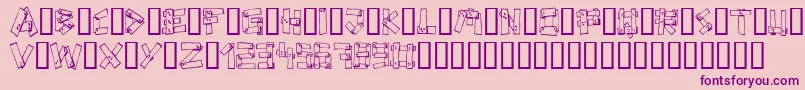 Planks Font – Purple Fonts on Pink Background