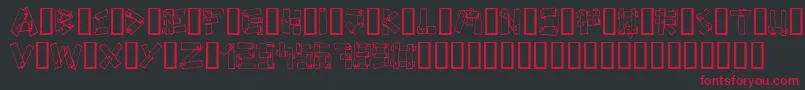 Planks Font – Red Fonts on Black Background