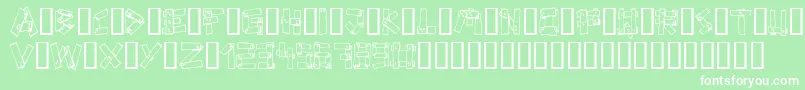 Planks Font – White Fonts on Green Background